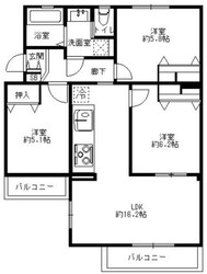 サニータウンにれの木台第二住宅3-28棟の物件間取画像